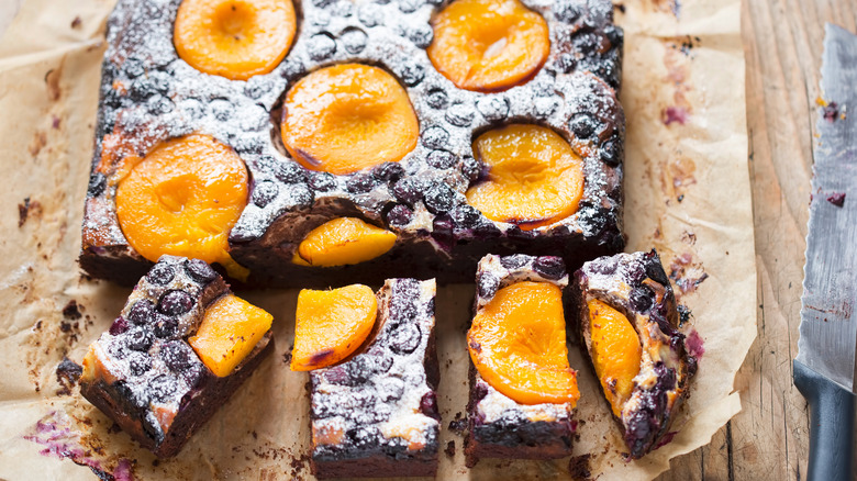 peach brownies