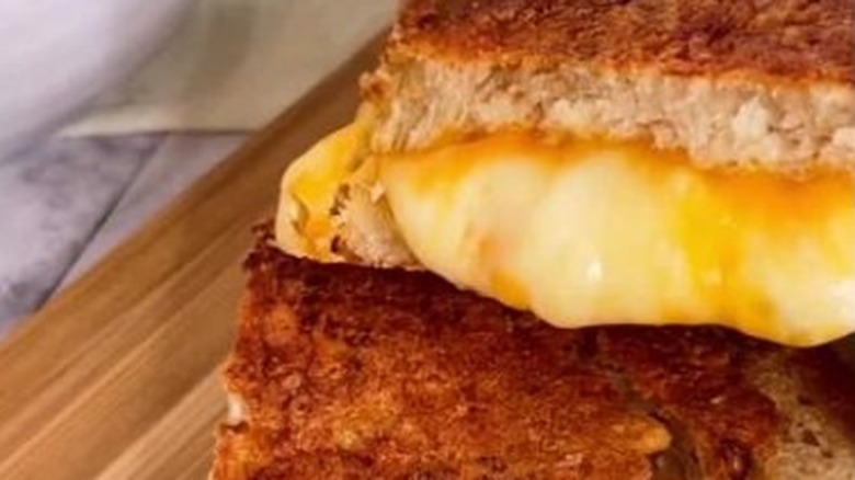 grilled cheese with Parmesan crust