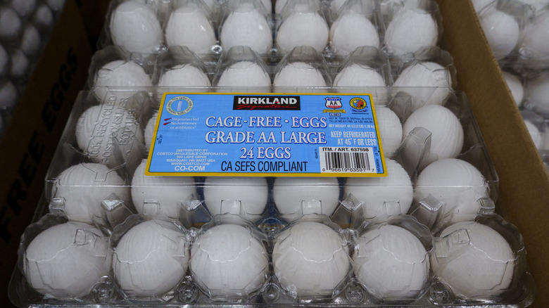 Packages of Kirkland Signature eggs
