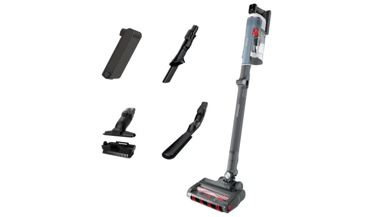 Shark Stratos cordless vacuum against white background.