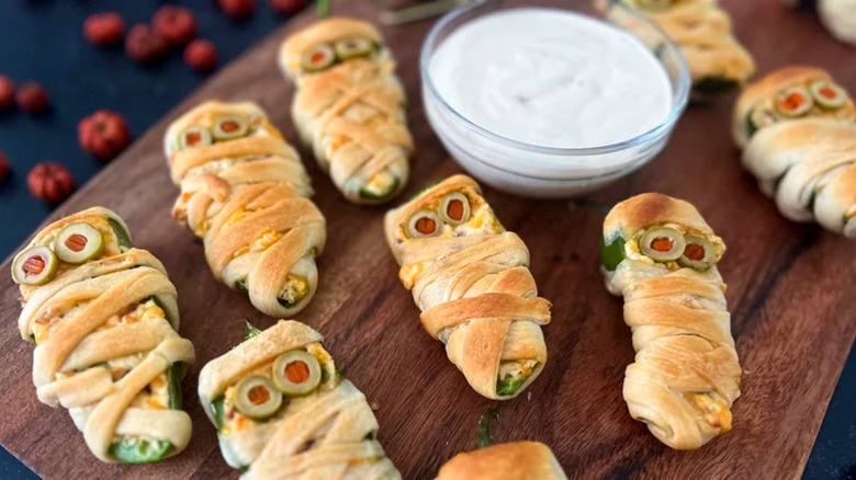 Mummy-Wrapped Jalapeño Poppers