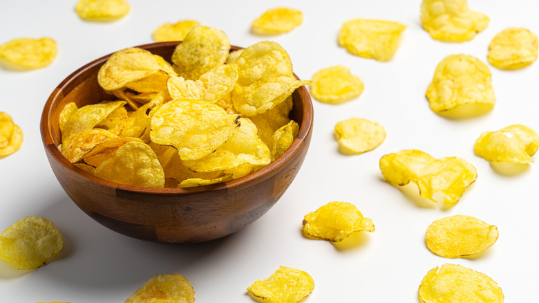 bowl of potato chips