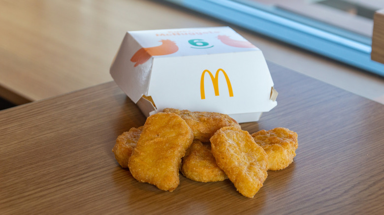 A box of McDonald's Chicken McNuggets