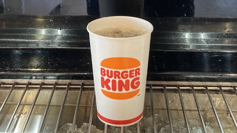 Burger King Coke cup on dispenser