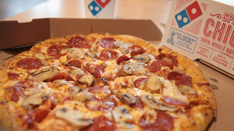 Domino's pizza in box
