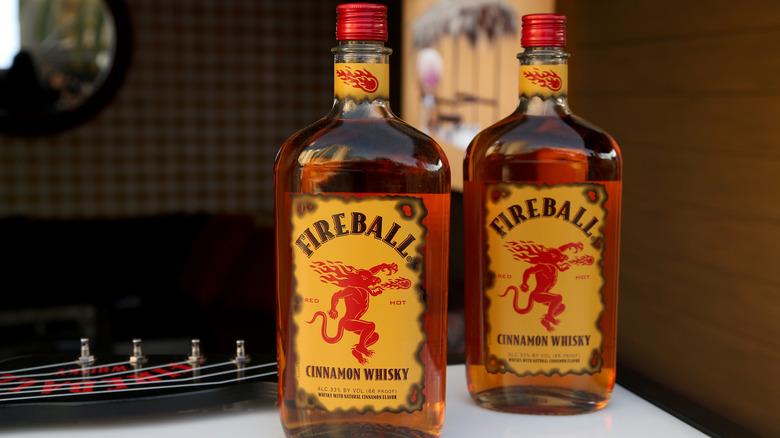 Bottles of fireball wiskey
