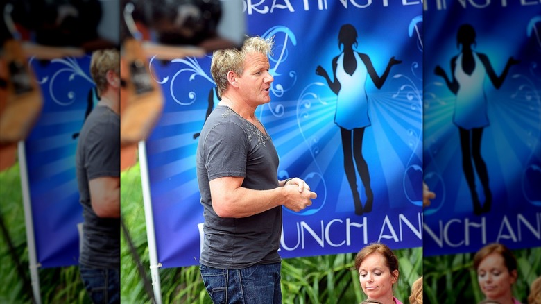 Gordon Ramsay filming one of his reality shows in Miami