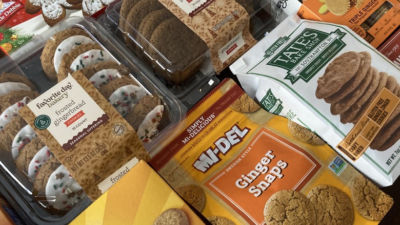 variety of store bough gingerbread cookies