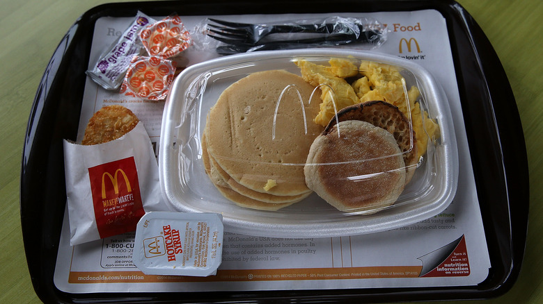 Prepared Big Breakfast on tray