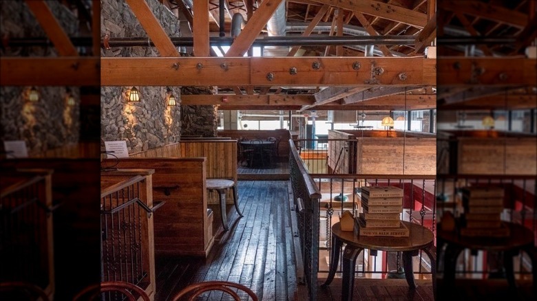 empty tables in dining room