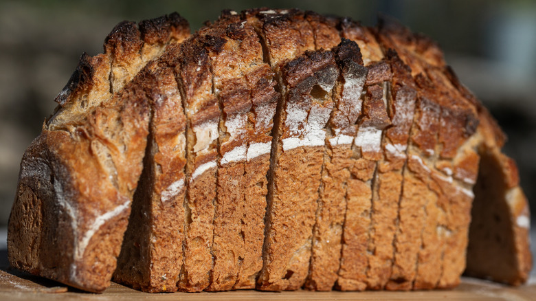 brown sliced bread