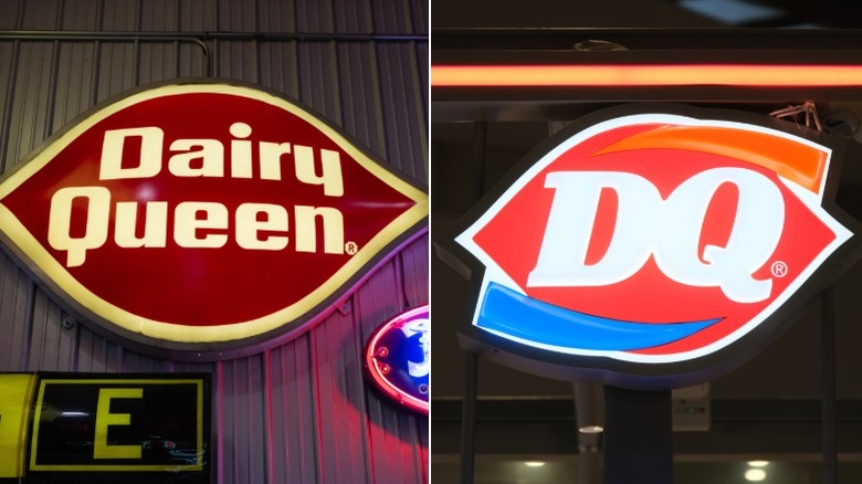 Old (left) and new (right) Dairy Queen logos