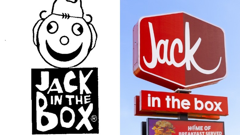 Old (left) and new (right) Jack in the Box logos