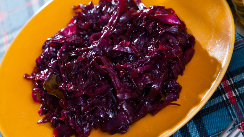 plate of spiced red cabbage