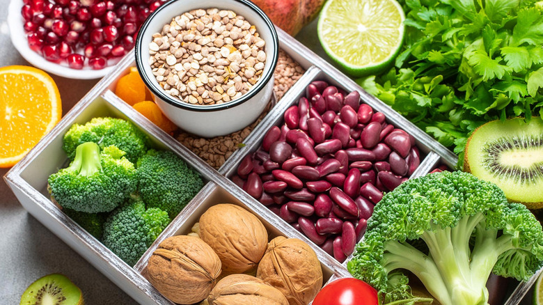 variety of high fiber foods