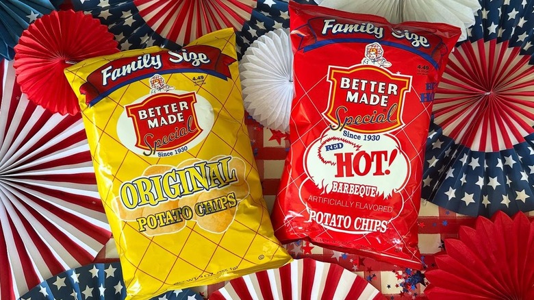 Bags of Better Made potato chips
