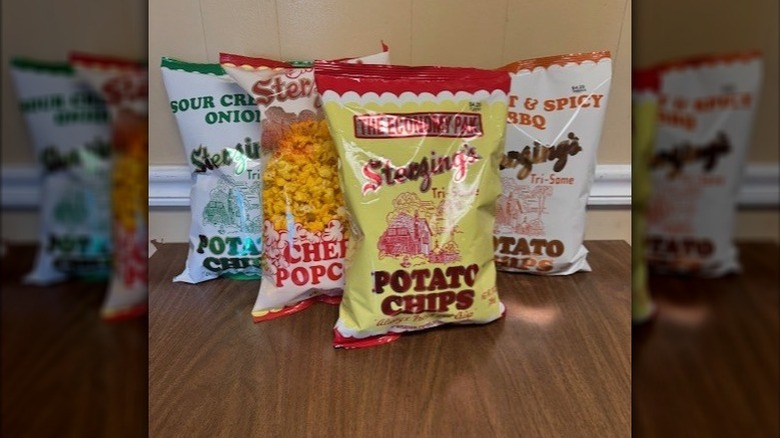 Bags of Sterzing's Potato Chips