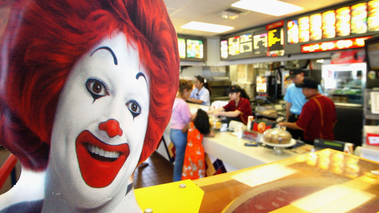 Interior of a McDonald's restaurant in the 2000s