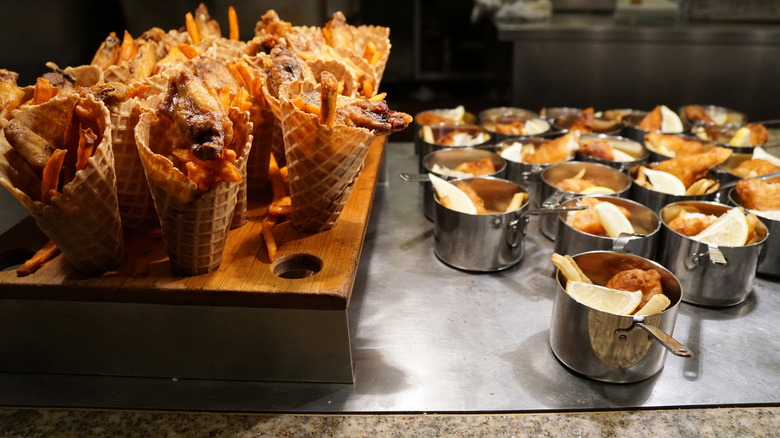 A selection of dishes at the Bacchanal Buffet