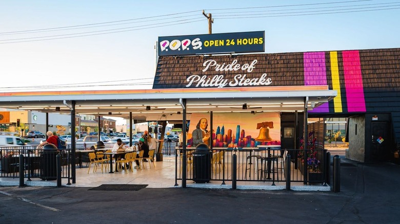 Pride of Philly Steaks exterior with visible drive-thru on the right