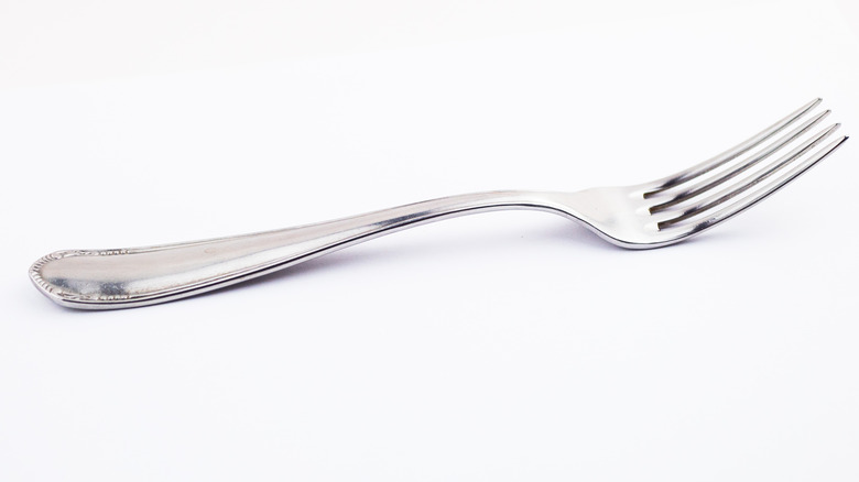 fork on white background