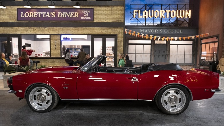 Guy Fieri's 1968 camaro on set of "Flavortown Food Fight"