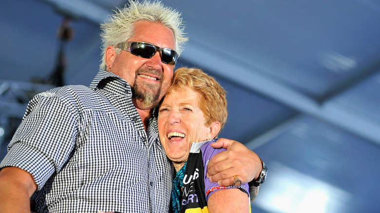 Guy Fieri with his mom Penny