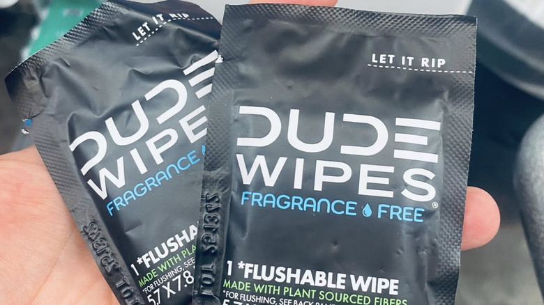 samples of Dude Wipes from Freeosk