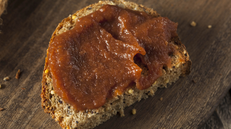 Apple butter on toast