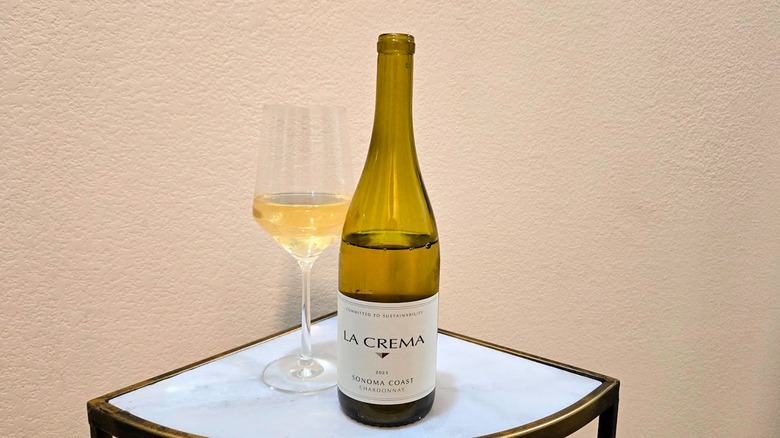 La Crema Chardonnay Sonoma Coast and glass