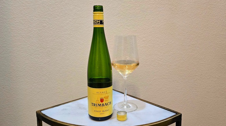Trimbach Pinot Blanc Alsace and glass
