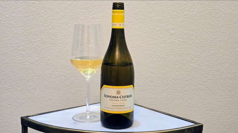 Sonoma-Cutrer Chardonnay Sonoma Coast and glass