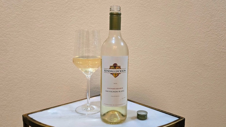 Kendall-Jackson Sauvignon Blanc and glass