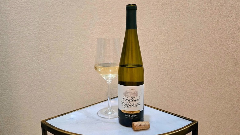 Chateau Ste. Michelle Riesling and glass