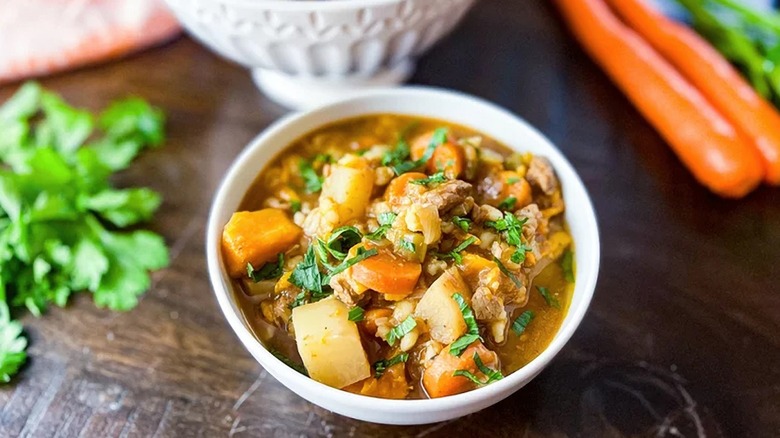 Barley beef soup