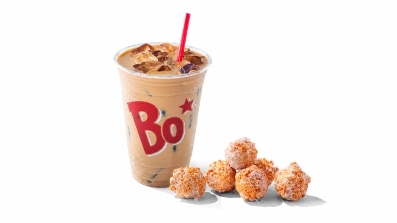 Bojangles Mini Donut Holes alongside a Bojangles drink