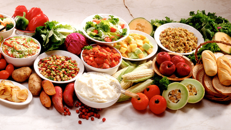 array of side dishes