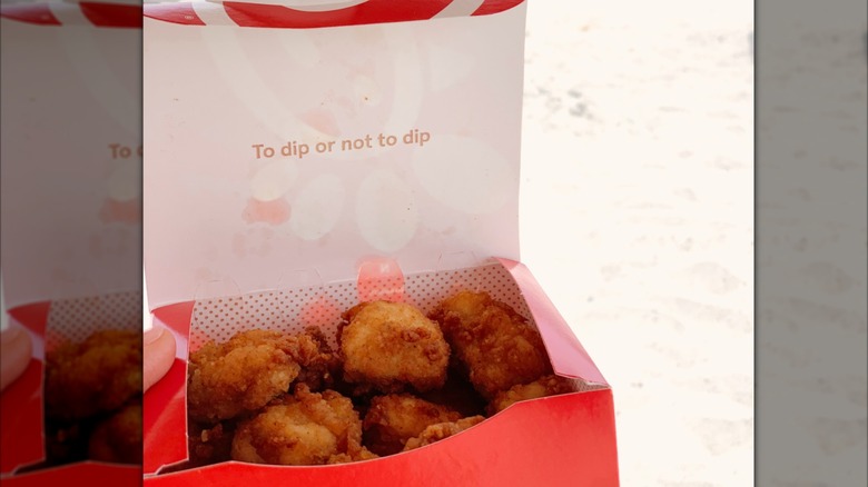 A box of Chick-fil-A nuggets