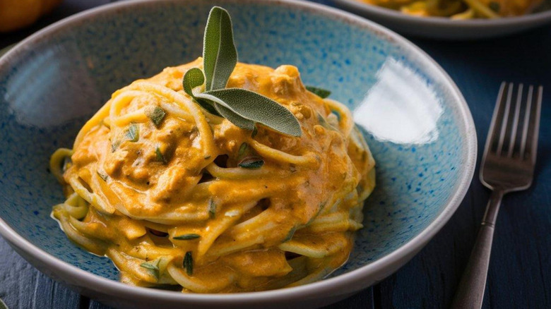 pasta with pumpkin sauce