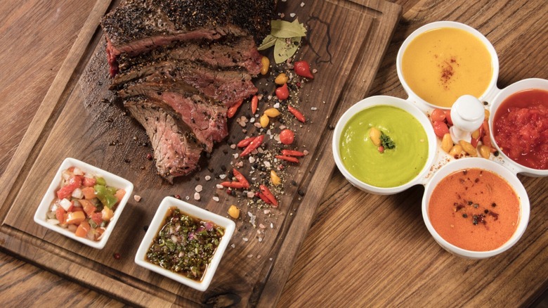 table of Rodizio Grill food