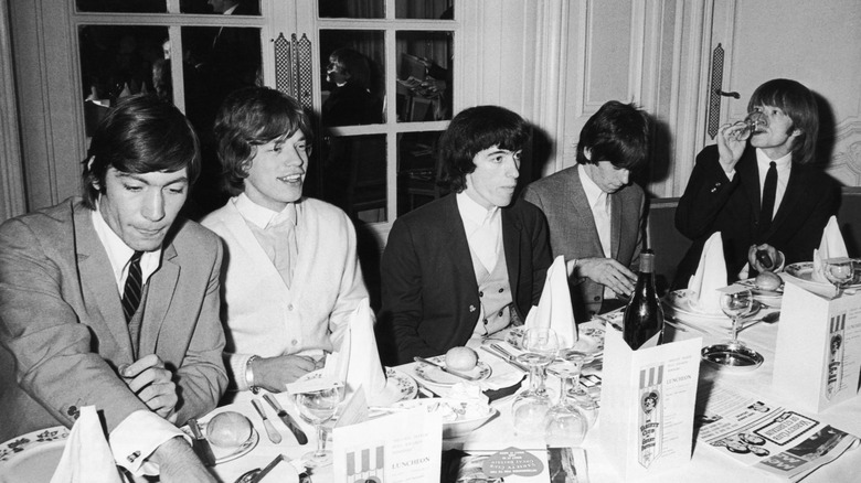 The Rolling Stones at dinner