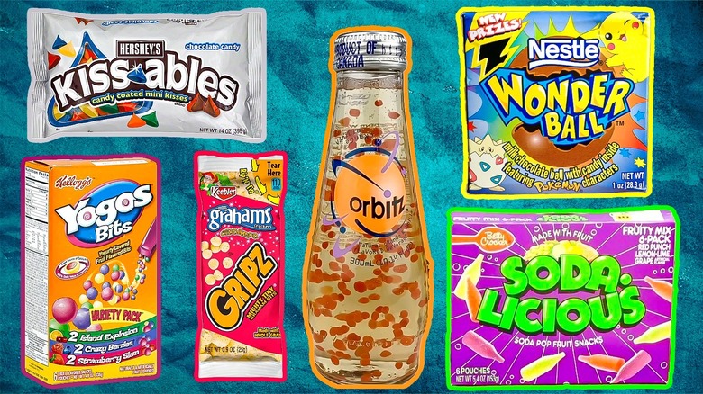 Collage of '90s snacks