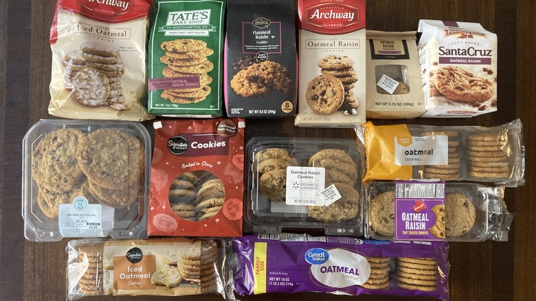 variety of store bought oatmeal cookies