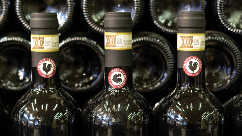Bottles of Chianti Classico DOCG