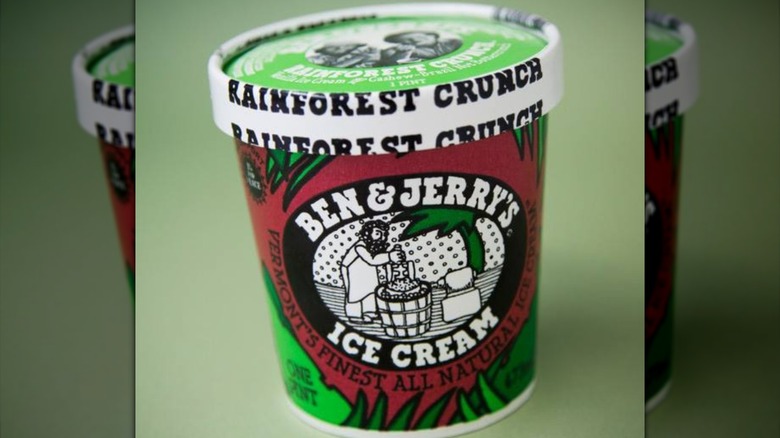 close-up of Ben & Jerry's Rainforest Crunch