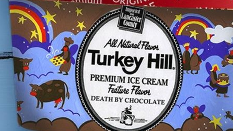 close-up of Turkey Hill Death by Chocolate ice cream