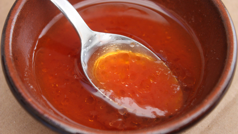 french dressing over salad