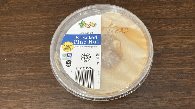 Roasted pine nut hummus