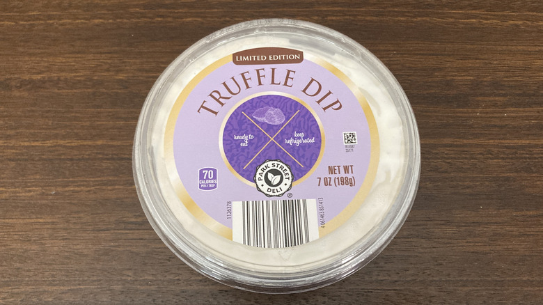 container of Aldi truffle dip