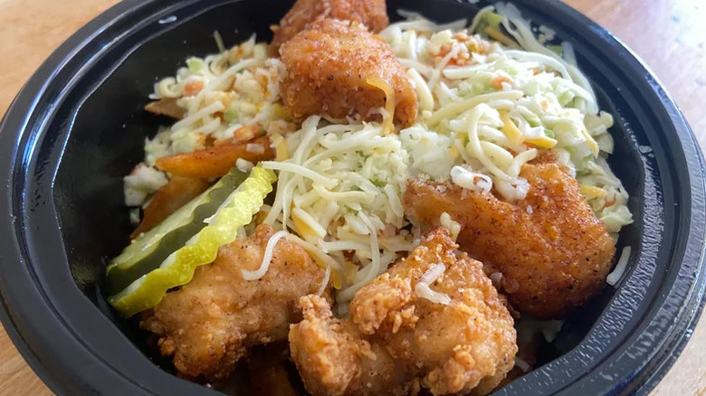 bowl of KFC Nashville loaded fries